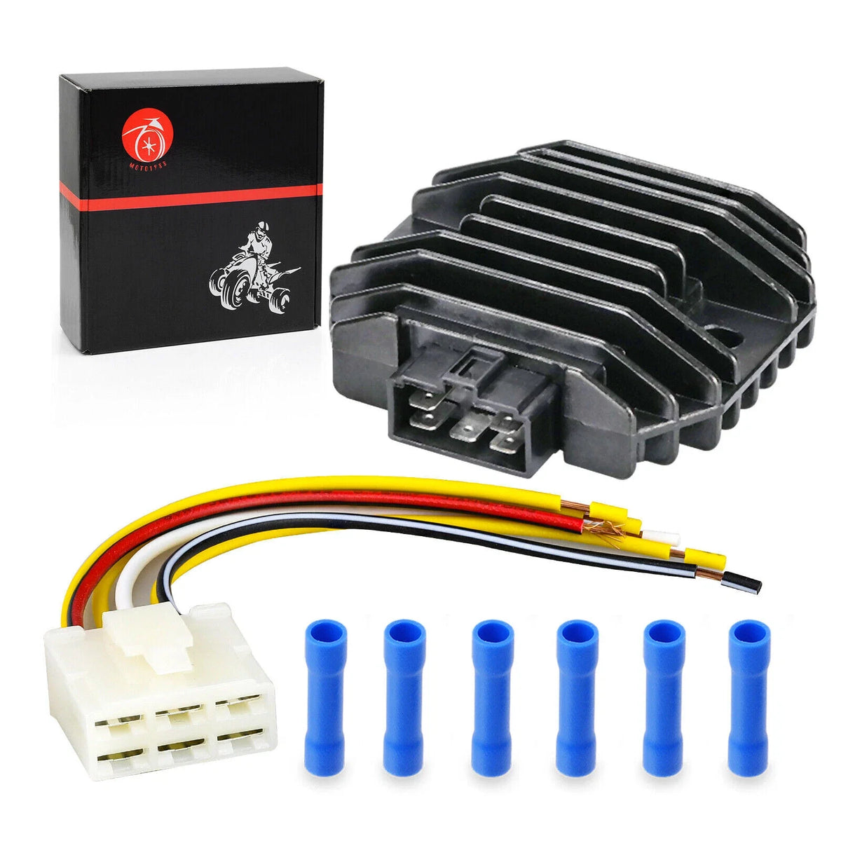 Voltage Rectifier Regulator + Plug for Yamaha YZF R1 (1998–2001) / YZF R6 (1999–2005)
