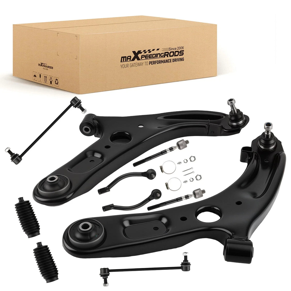 Front Lower Control Arm Tie Rods Sway Bar End Link for Hyundai Elantra (2011–2017)