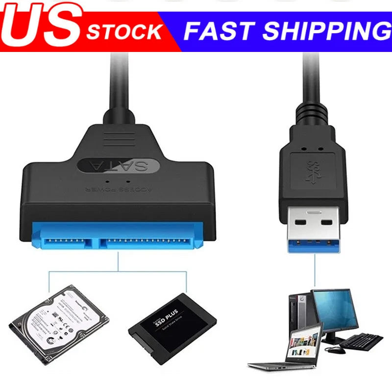 USB 3.0 to 2.5" SATA III Hard Drive Adapter Cable for