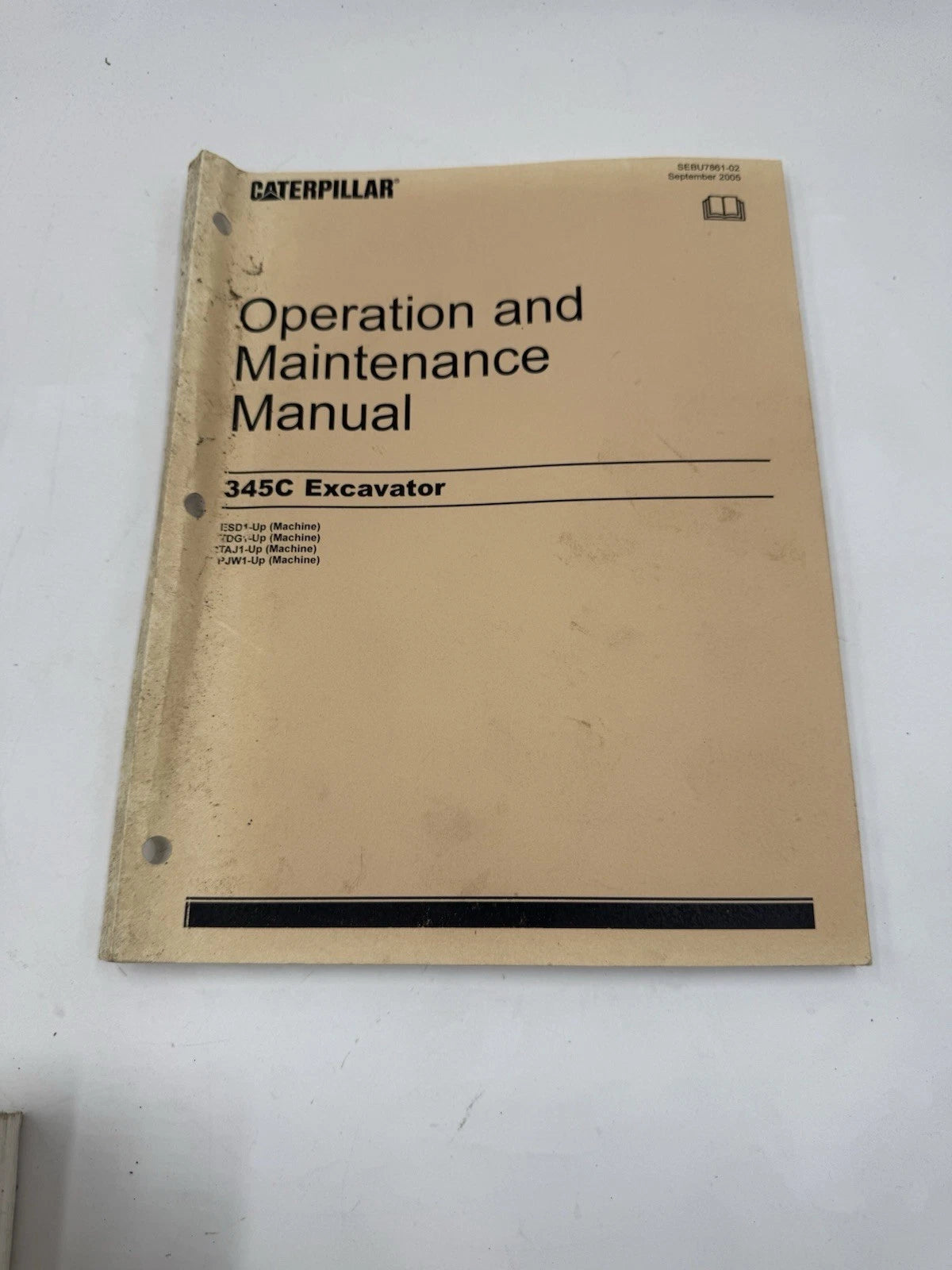 Operation Maintenance Manual for CAT Caterpillar 345C Excavator