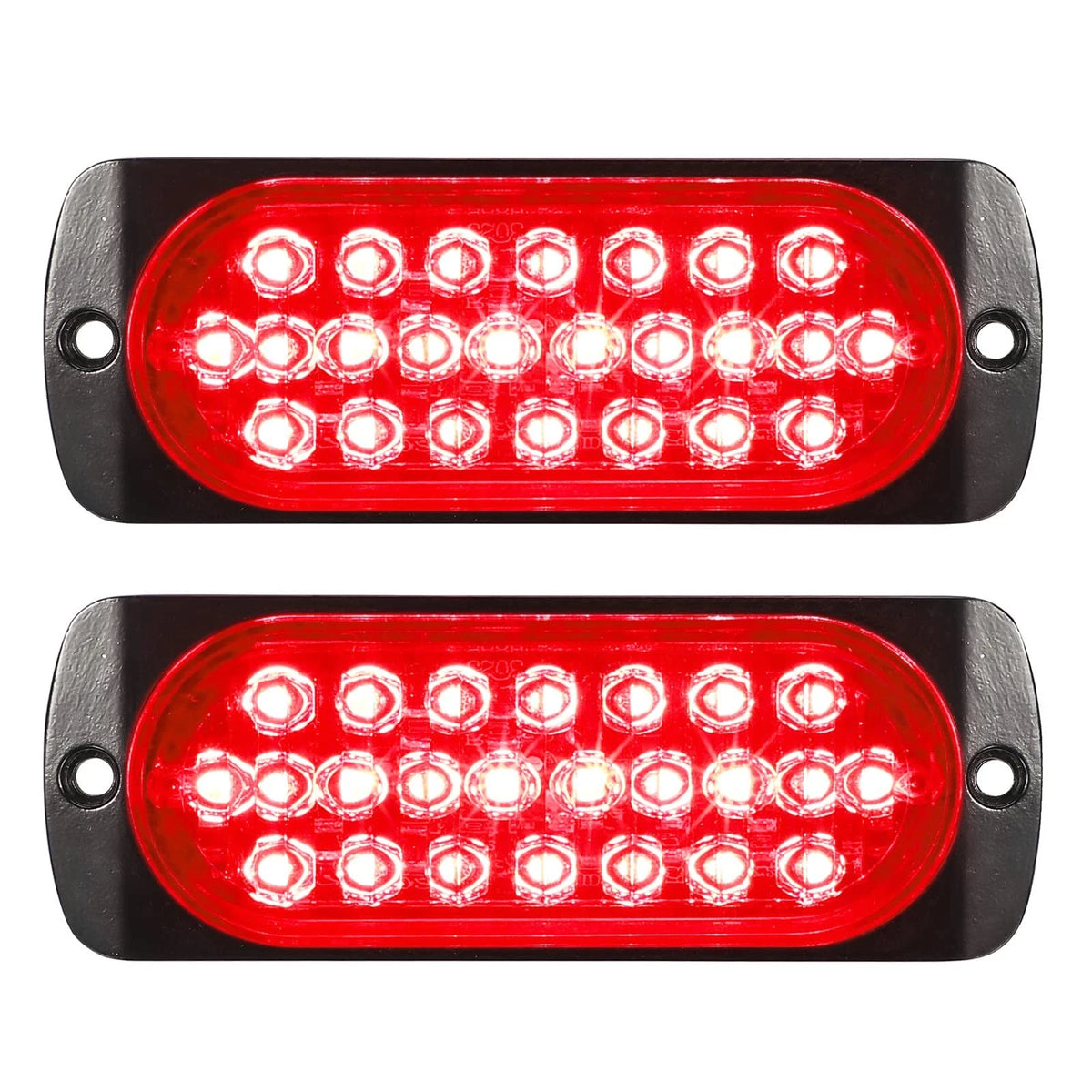 2X 4.4" Red 24 LED Trailer Side Marker Clearance Light for