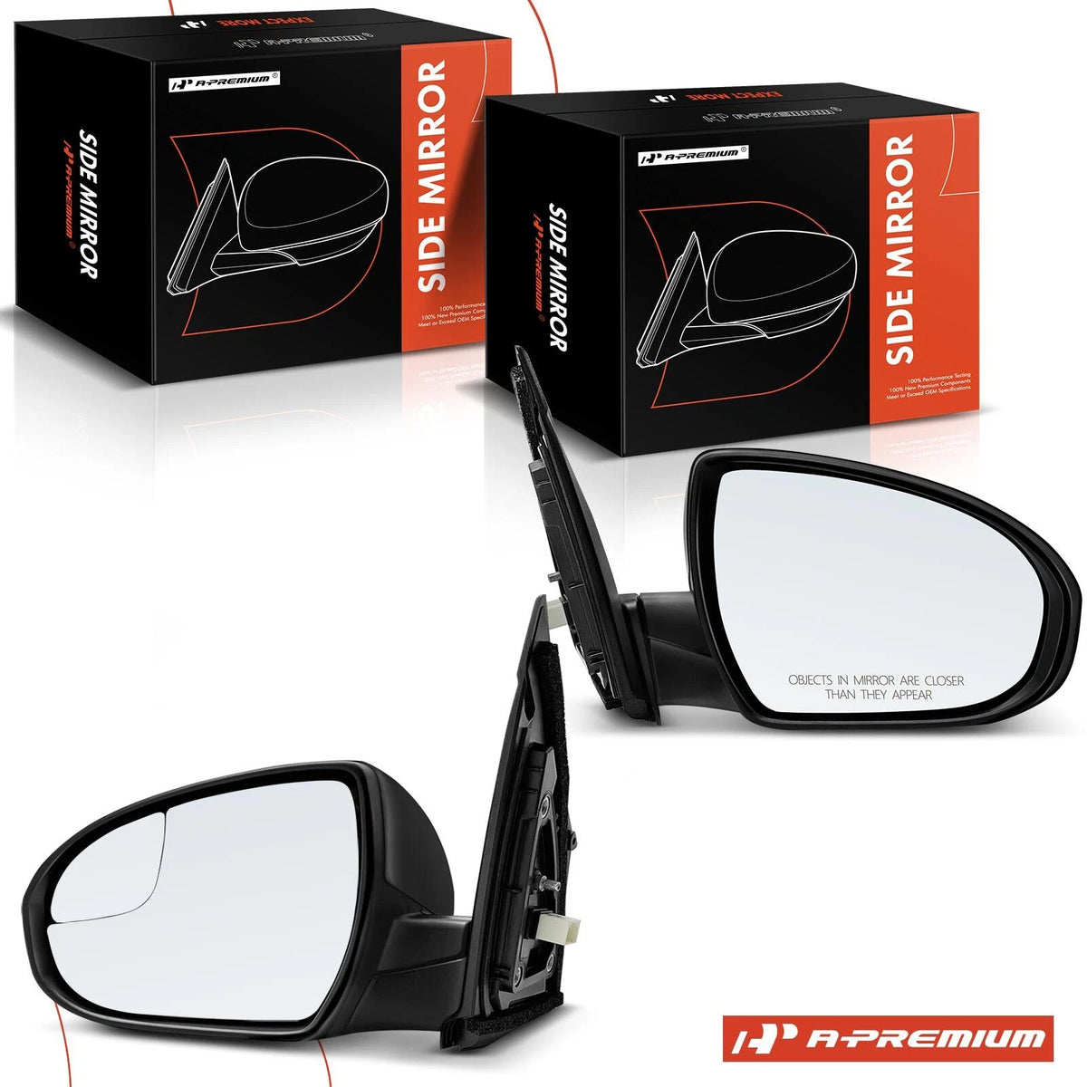 2X Power Mirror for Hyundai Tucson (2016–2018) - Heated, Manual Fold, 87610D3410, 87620D3410, HY1320246, HY1321246