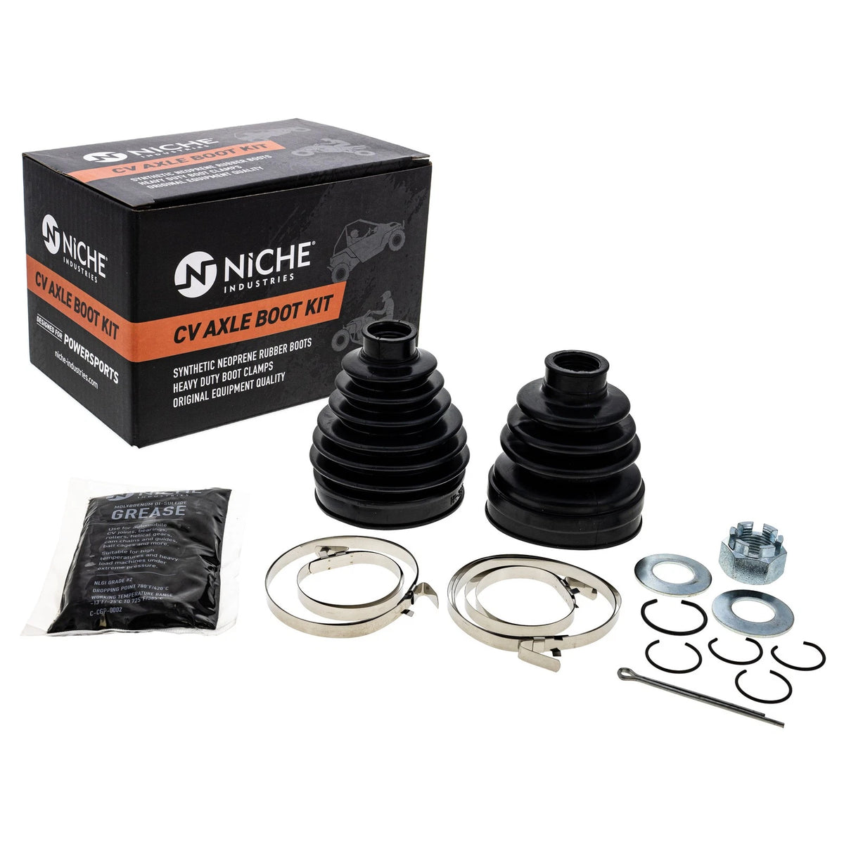 Front CV Axle Boot Kit for Polaris Ranger XP 1000 Crew (2017–2023) 519-KCV2390B, 49006-1257