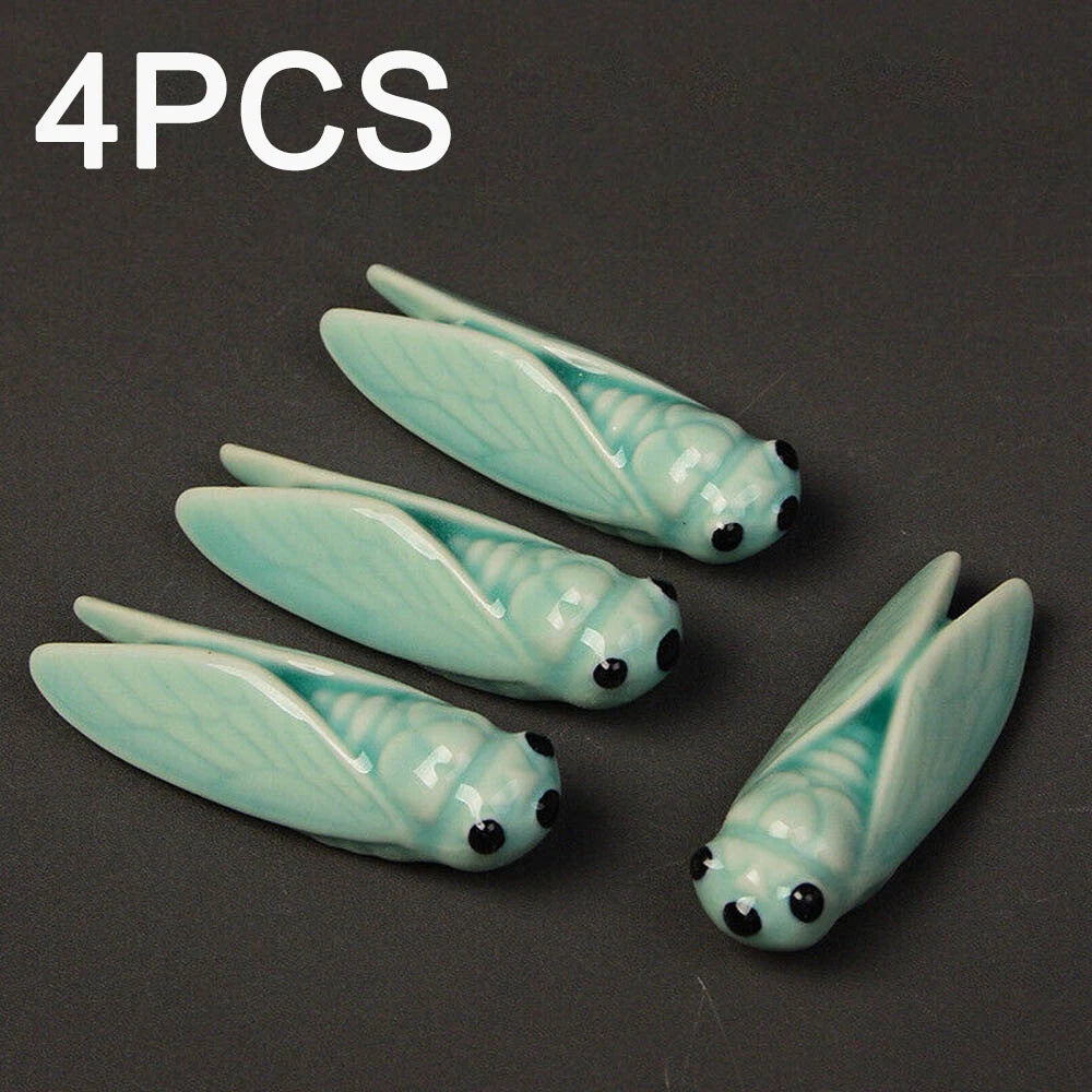 Set of 4 Porcelain Chopstick Rests for Dining Table