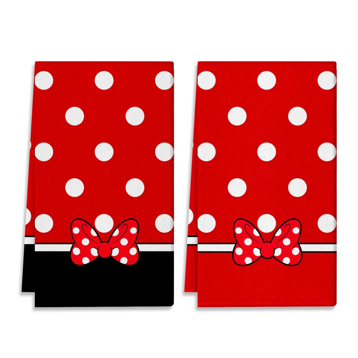 Set of 2 Absorbent Cartoon Mouse Kitchen Dish Towels 18x26 Inch