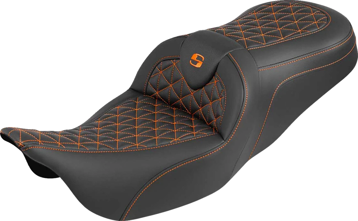 SADDLEMEN RoadSofa Tri Gripper Seat for Harley Davidson (Standard Reach)