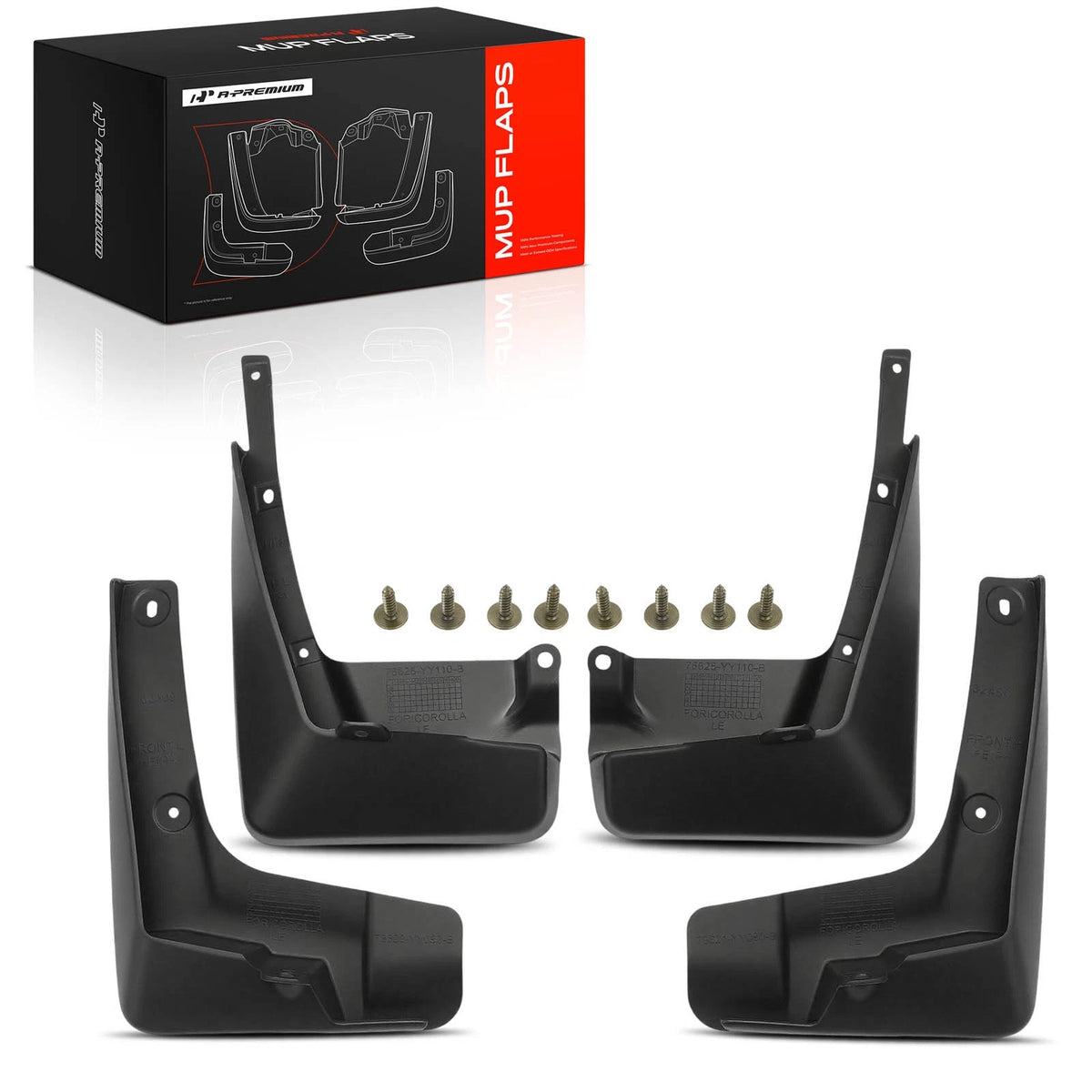 Set of 4 Mud Flaps Splash Guards for Toyota Corolla (2014–2017)