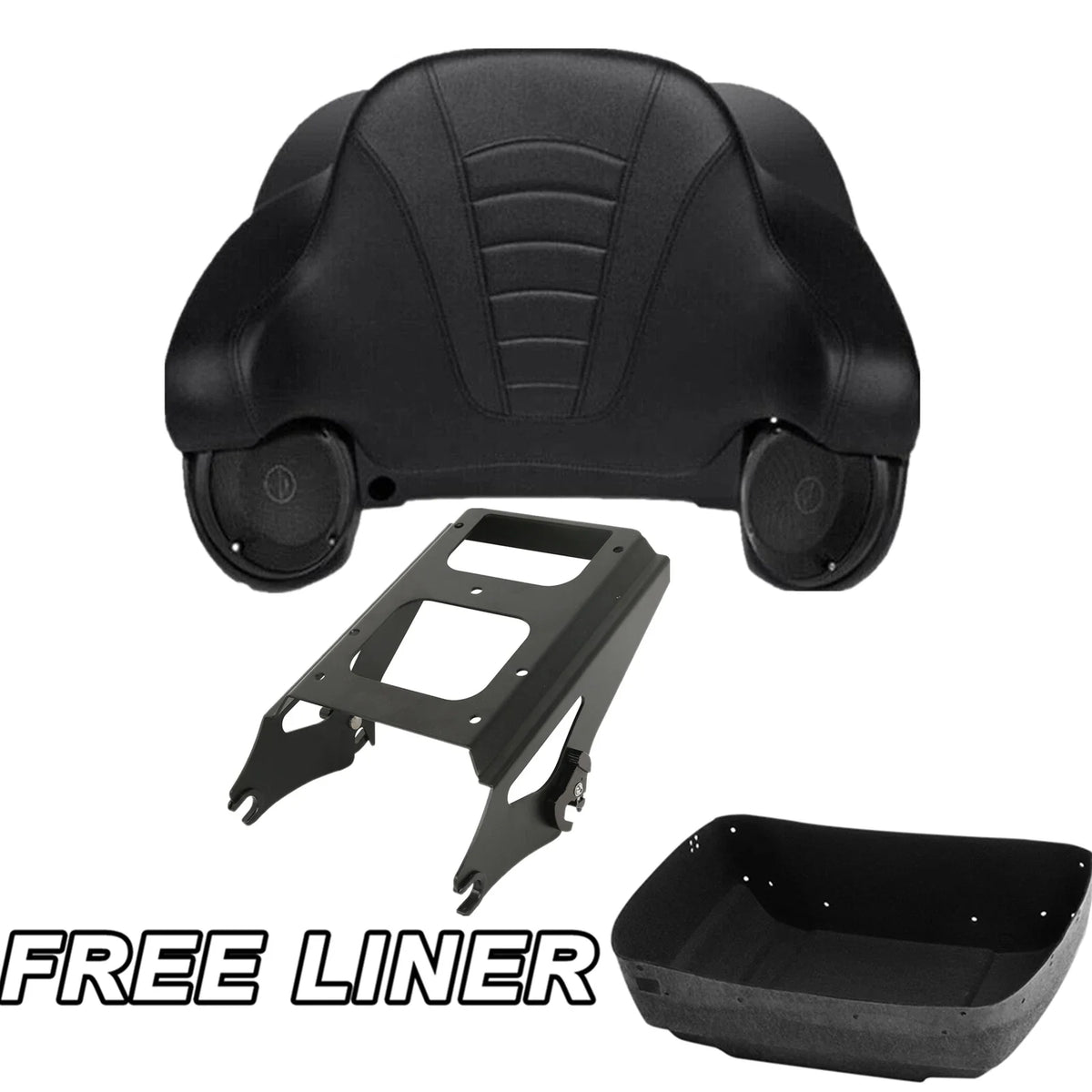 Trunk Pad Mount Rack Speakers for Harley Touring Road Glide (2009–2013)
