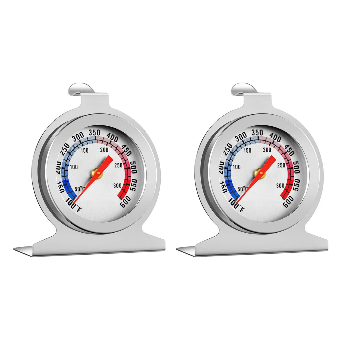 Oven Thermometer for Kitchen Use (50-300°C/100-600°F) Stainless Steel