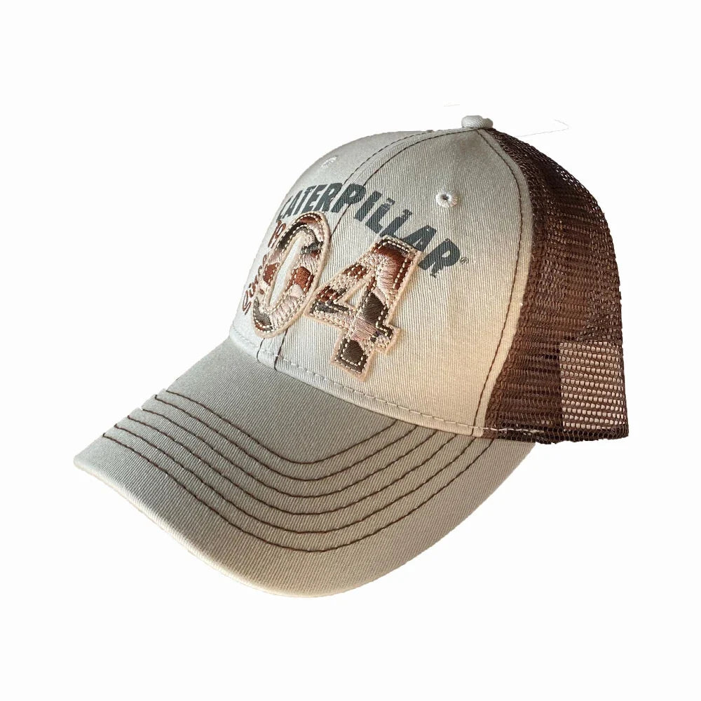 Caterpillar Hat for CAT Models (Since 1904) - Khaki/Brown Mesh Back