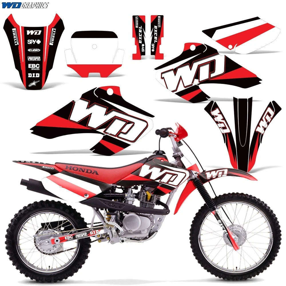 Graphic Stickers +#PLT Decals for Honda XR80R XR100R (2001–2003)