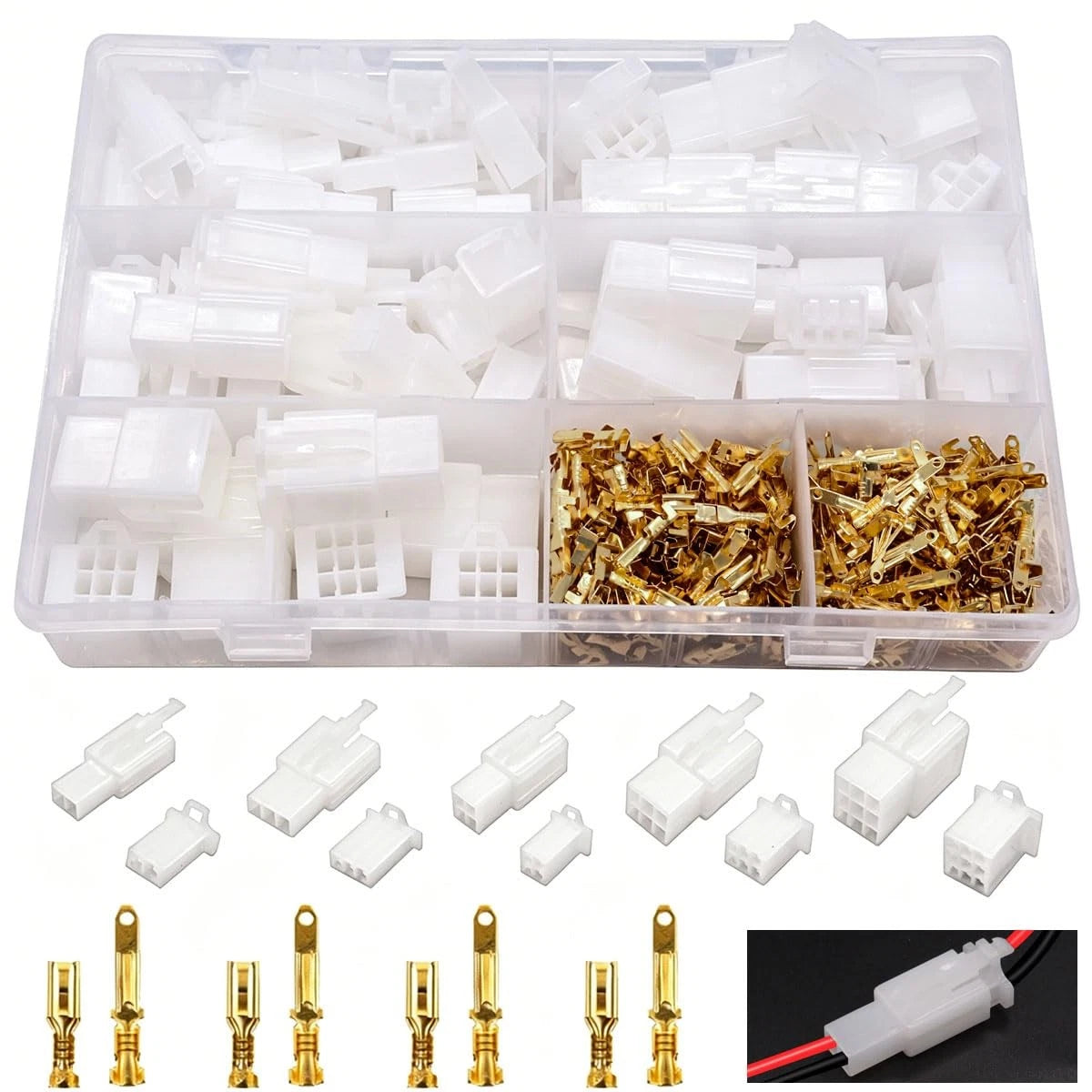 432pcs Automotive Electrical Wire Connectors Kit 2.8mm Male Female Terminals