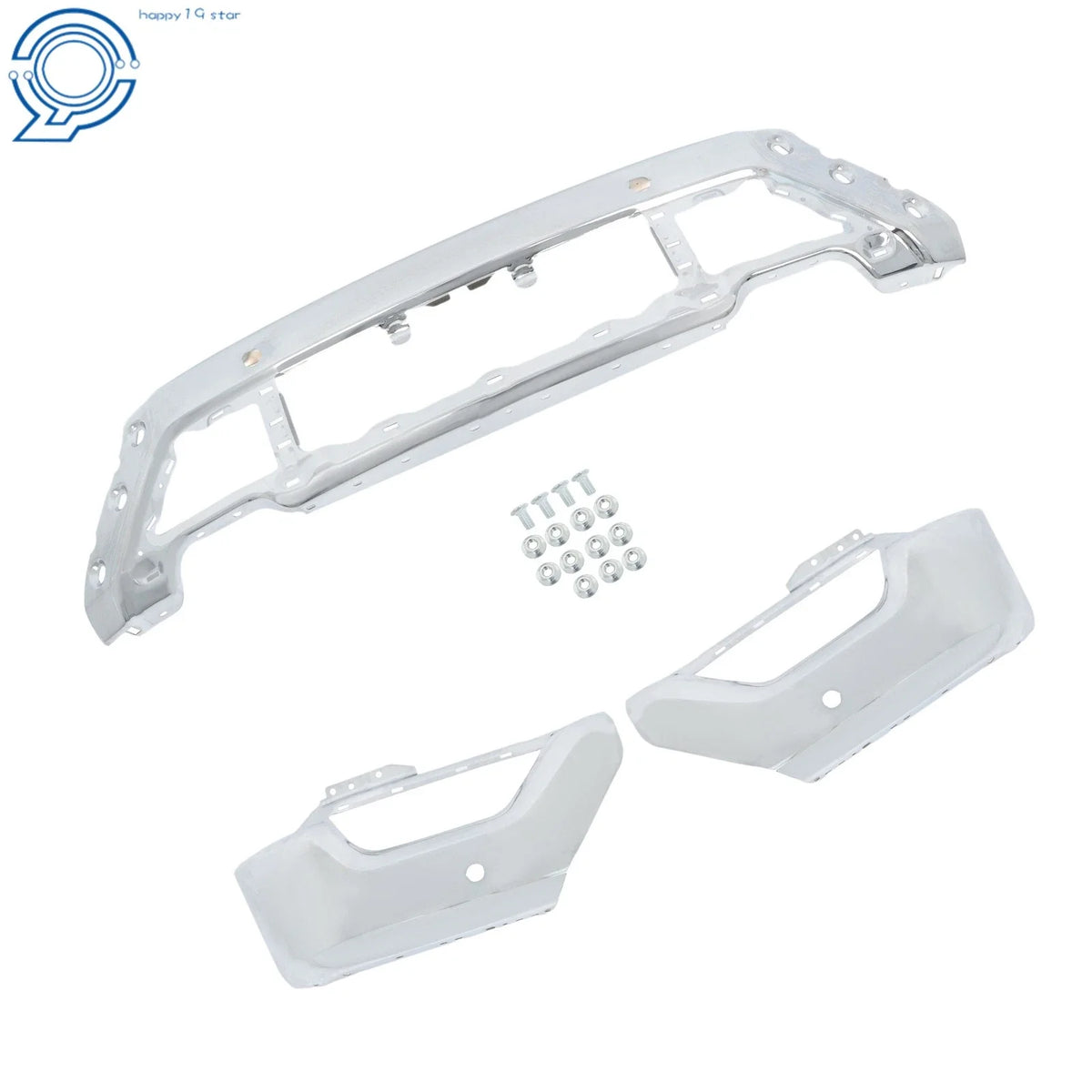 Front Bumper Face Bar for Ford F150 (2021–2023) Chrome Metal Steel