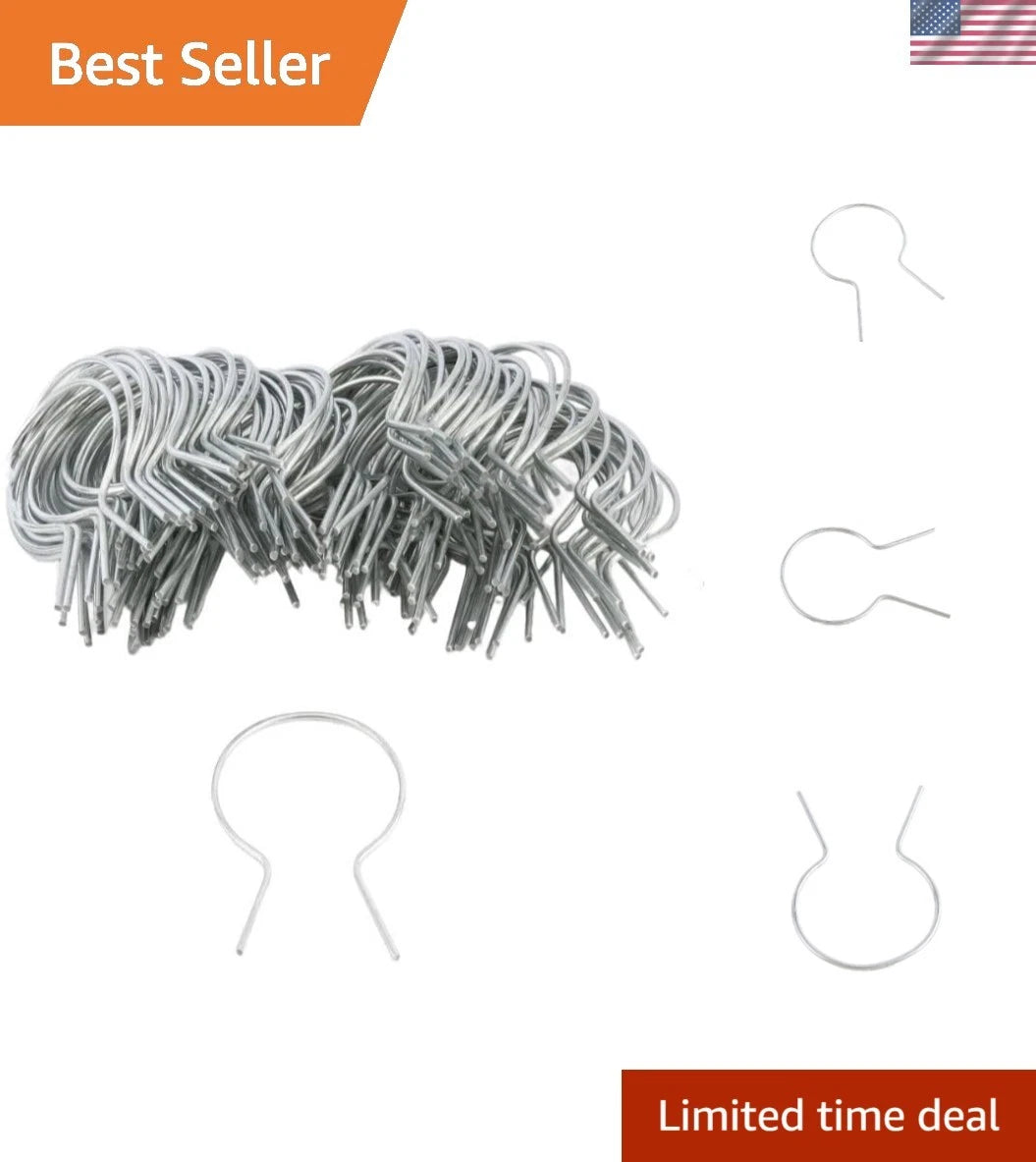 100 Pack of Rust-Resistant Galvanized Fence Ties - 9 Gauge