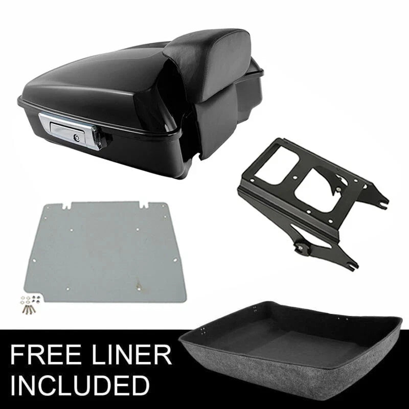 Chopped Trunk Backrest & Mount Plate for Harley Touring Road King (2009–2013)