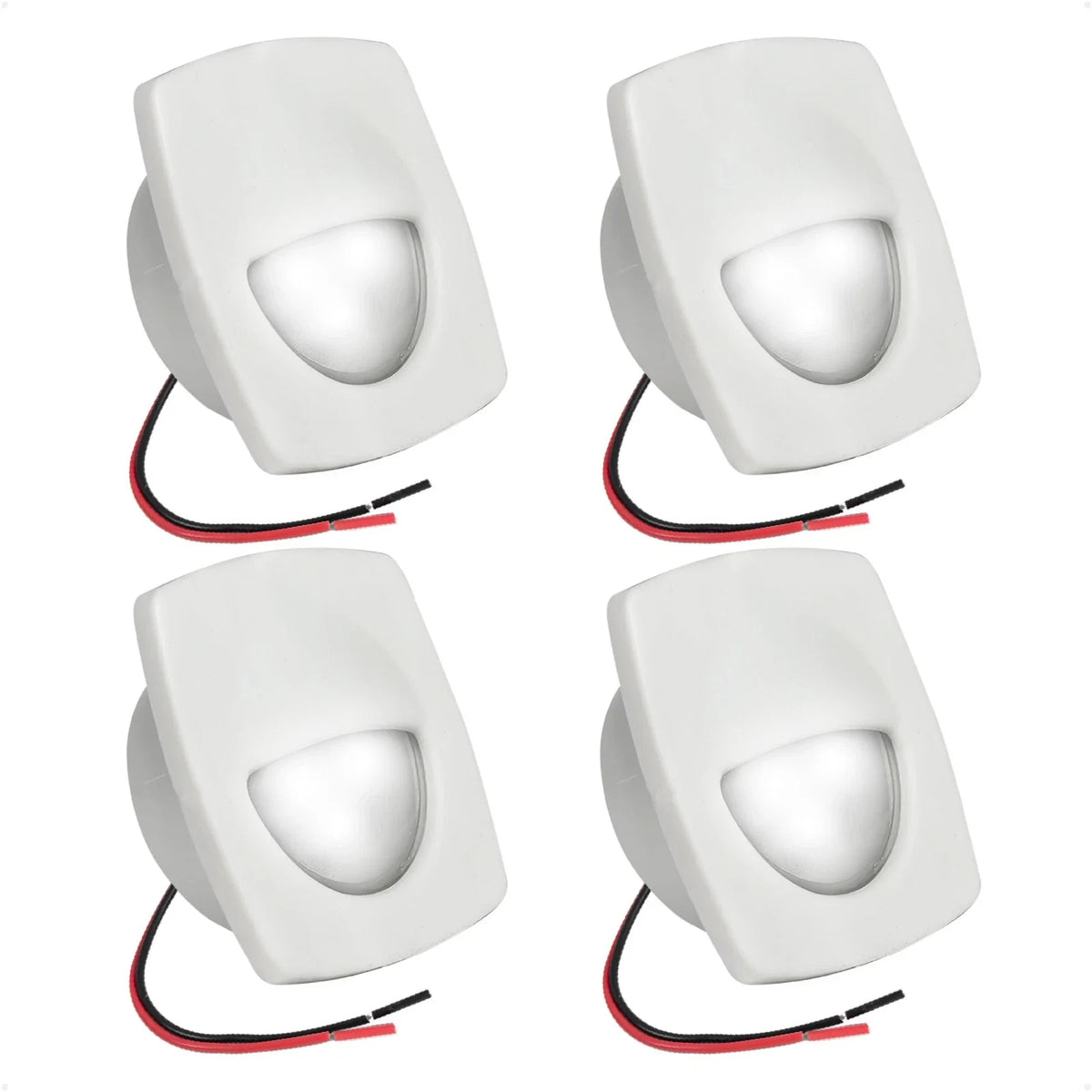 2X 2-1/4-Inch Square Companion Light for - Cool White LED, Black Housing
