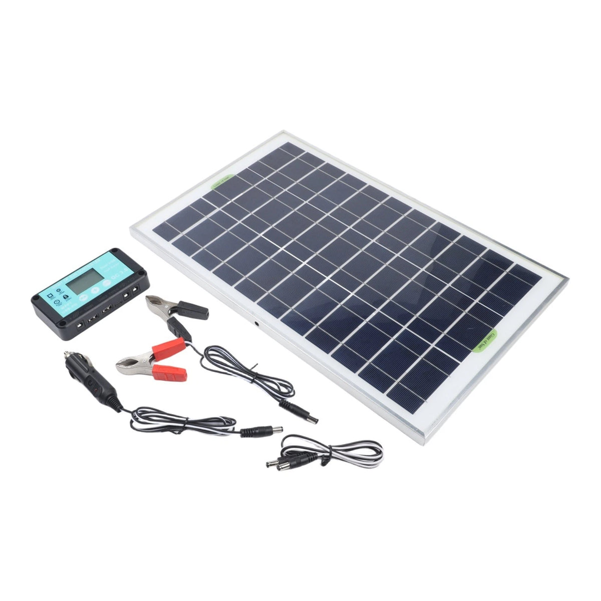 20W 6V Solar Panel for RV Boat Motorcycle Charging Dual USB Output Ports