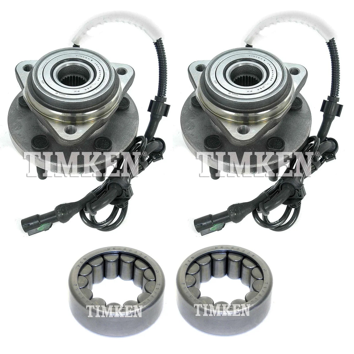 Front and Rear Wheel Bearings & Hubs Kit for Mazda B3000 (1998–2006)