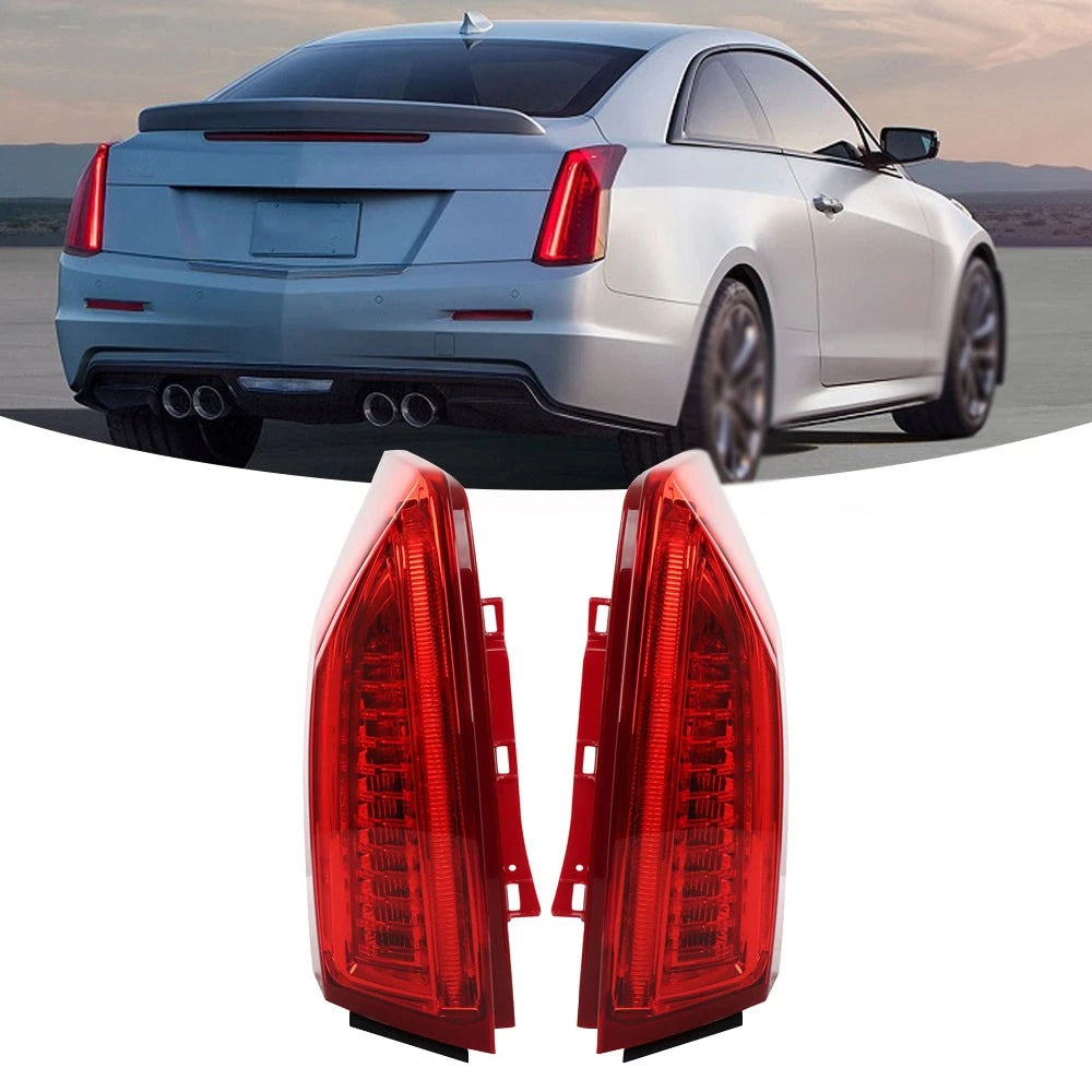 LED Chrome Tail Lights Assembly for Cadillac ATS (2013–2017) 84081571, 84081570