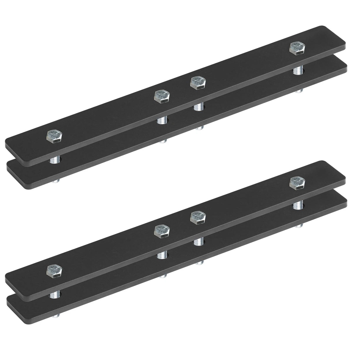 Set of 2 Universal Gate Attaching Brackets for 13-1/8" x 1-1/2", Black