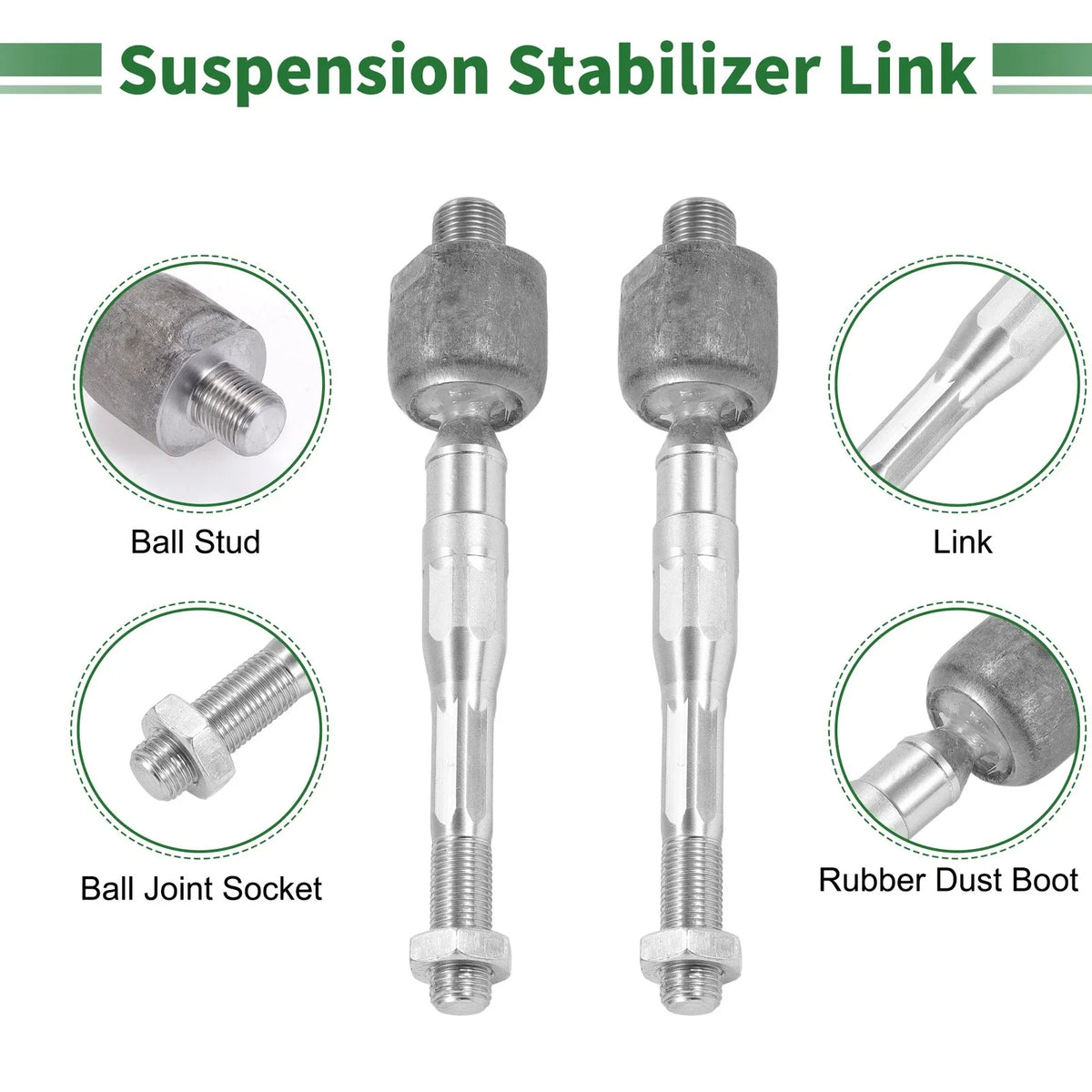 8pcs Front Suspension Kit Tie Rod End Sway Bar Link Ball Joint for Honda Civic (2006–2011)