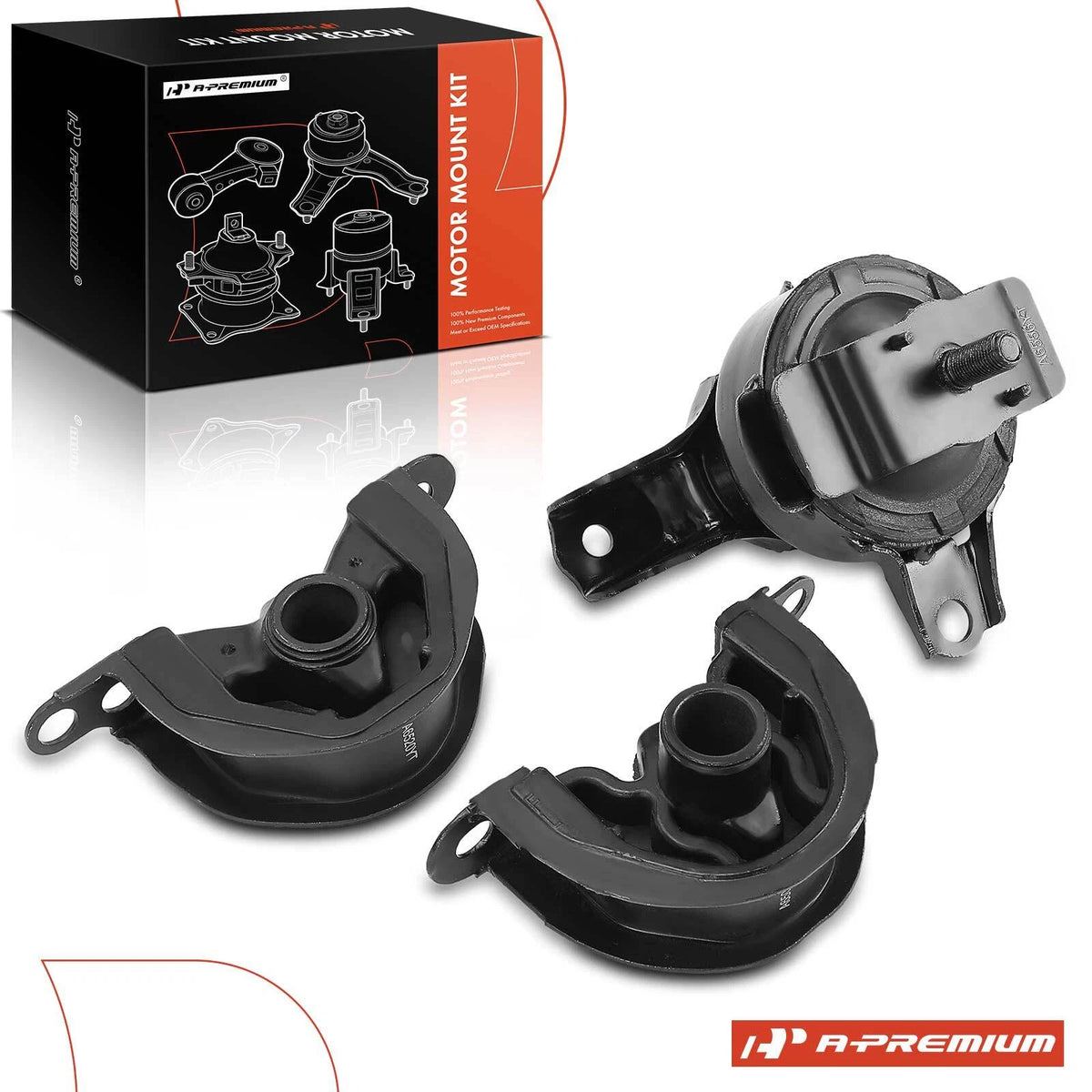 3X Front Engine Motor for Honda Civic (1996–2000) Acura EL (1997–2000) 50841SR0003, 50841SR0981, 50841SR3020, 50841SR3030