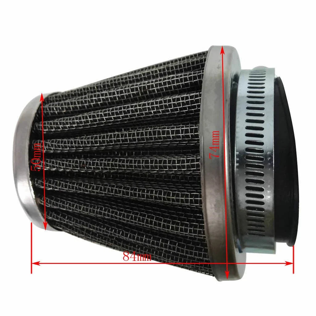 42mm Chrome Air Filter for ATV Quad Pit Bike Buggy Go-Kart Scooter
