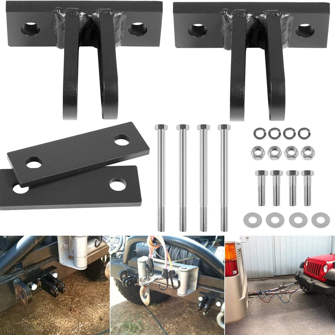 Set of 2 Bolt-On Adapter Tabs for Blue Ox Baseplate BX88230
