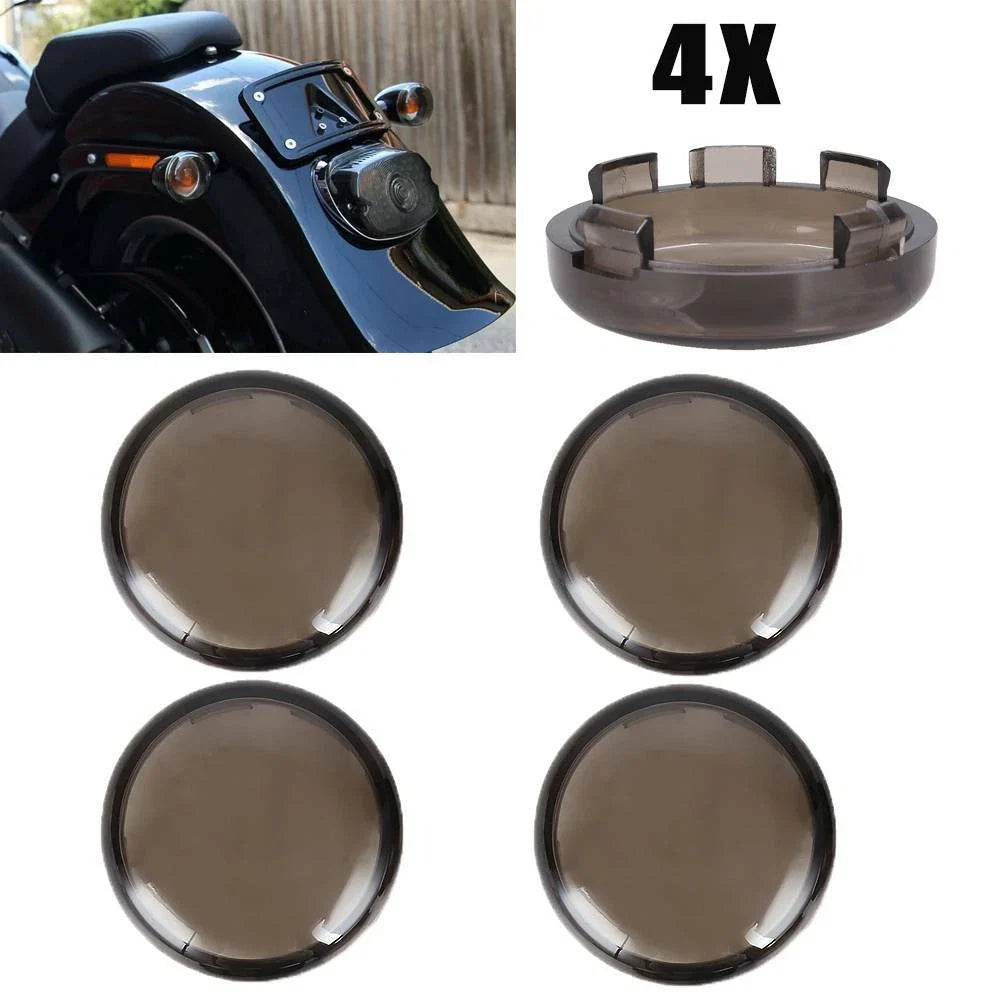 Tint Turn Signal Light Lens Covers for Harley Softail Dyna Sportster XL 883 1200