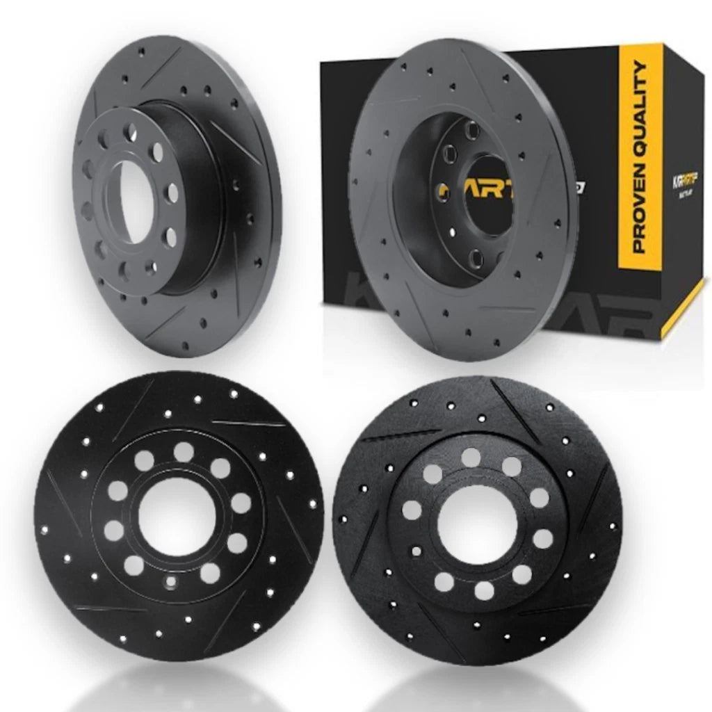 Rotor Set for Volkswagen Rabbit (2006–2009) ALX-PAU-DF-8004-74028-CLA2, Drilled & Slotted