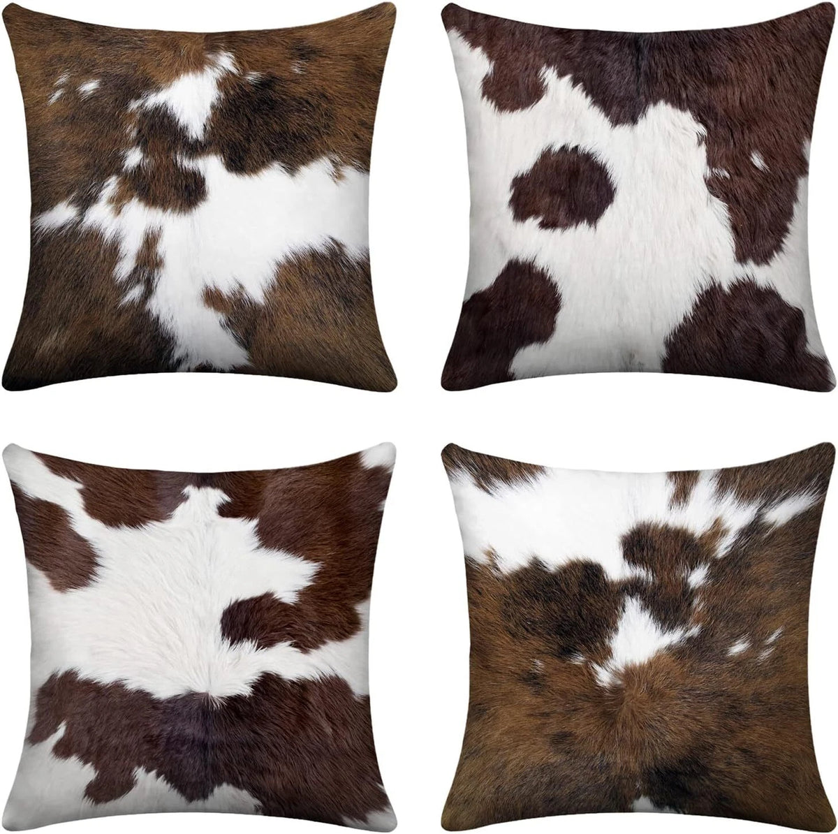Set of 4 Throw Pillow Covers for Couch (18 x 18)
