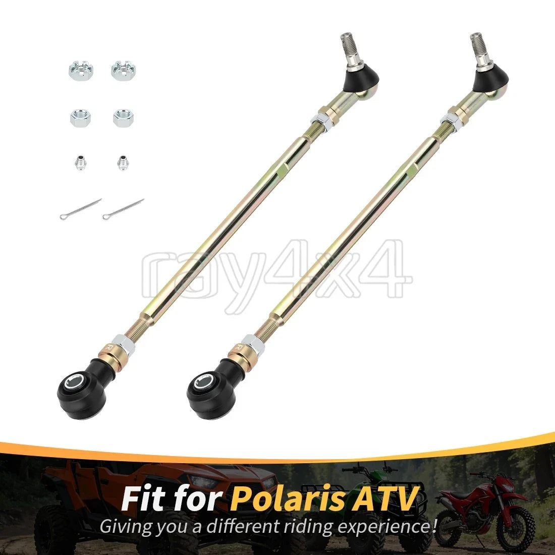2X Tie Rod End Kit for Polaris Worker 335 500 Diesel 455 Magnum 500 (1999)