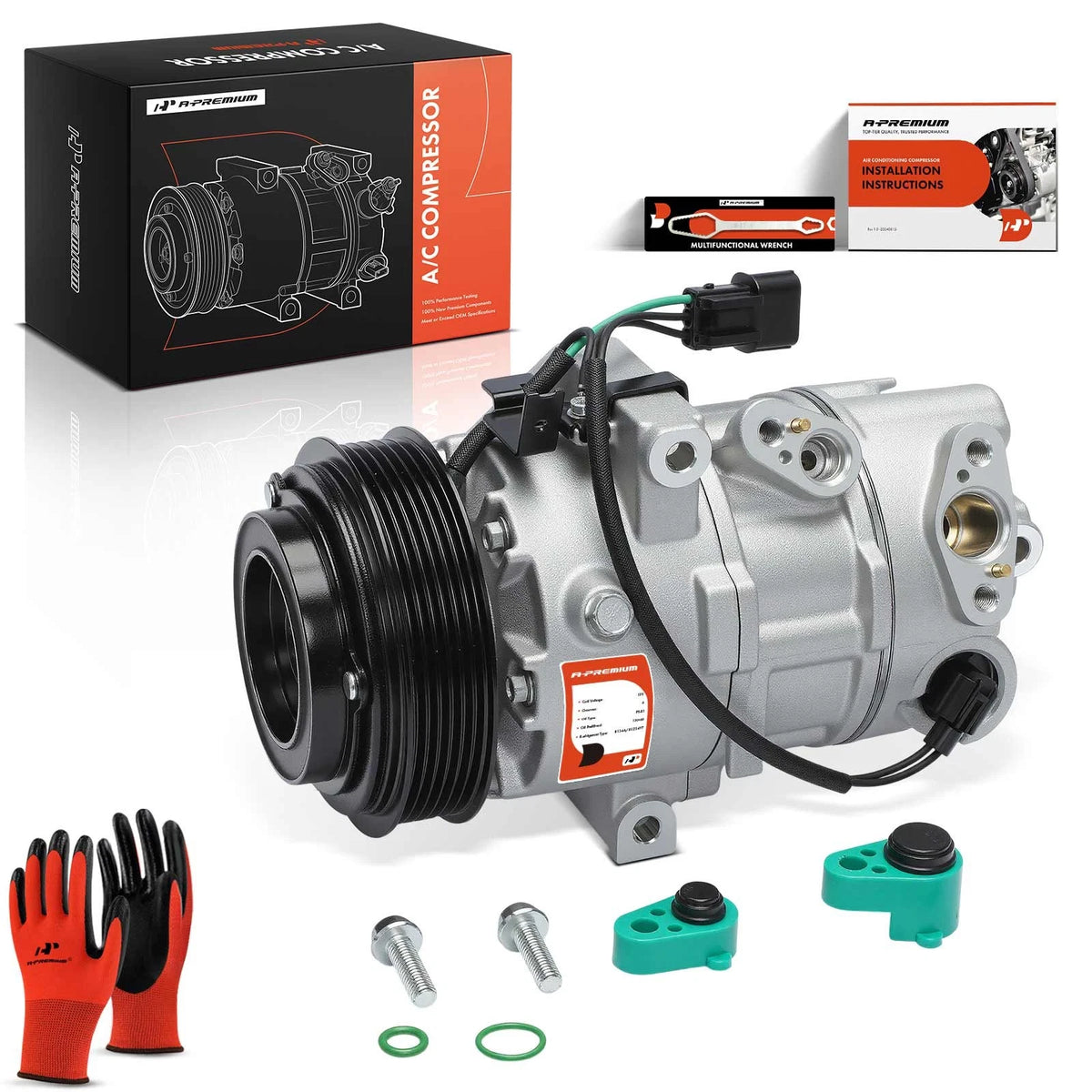 A-Premium A/C Compressor for Hyundai Elantra (2021–2025) 97701AA100, 178384