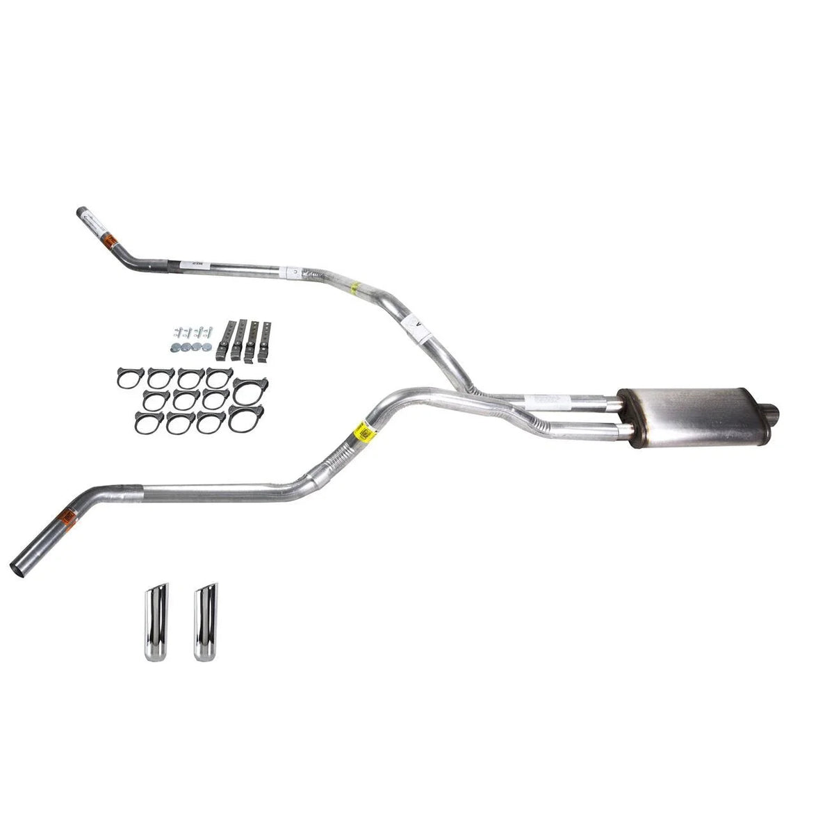 Dual Exhaust 2.5" Stainless Muffler for F150 (1995–1997) RW Tip Corner Exit