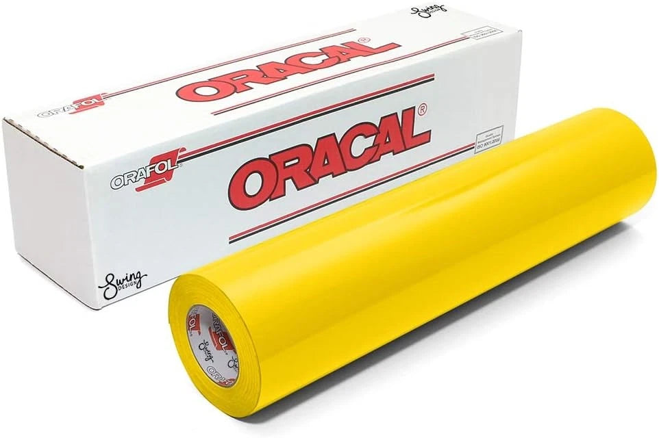 12" x 6' Oracal 651 Glossy Permanent Vinyl - Light Yellow