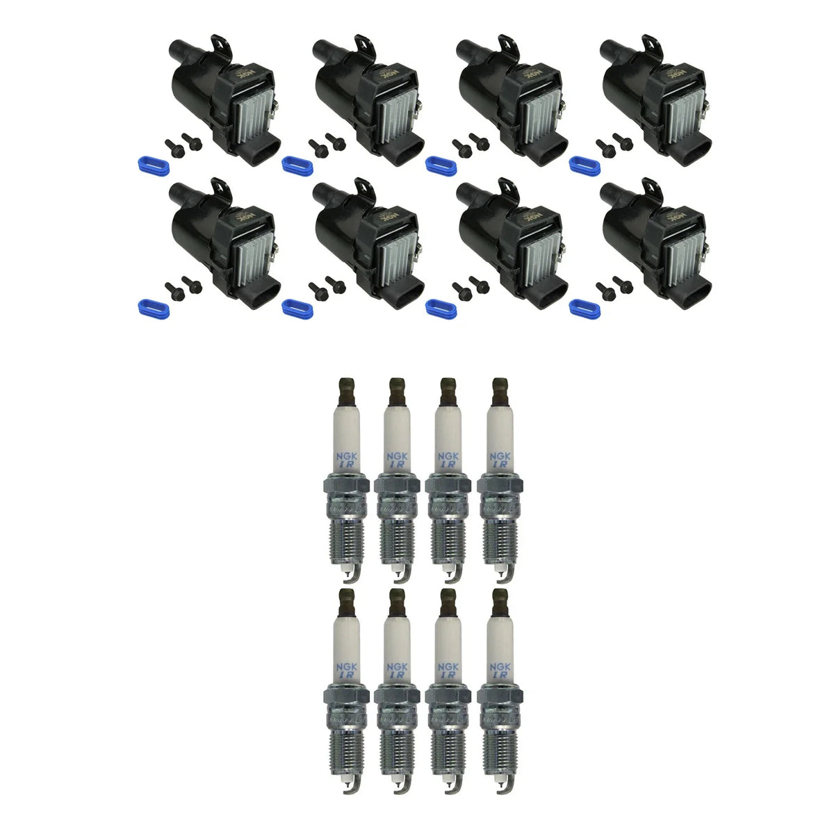 Set of 8 NGK Ignition Coils & Iridium Spark Plugs for Silverado 1500 (2007–2013)