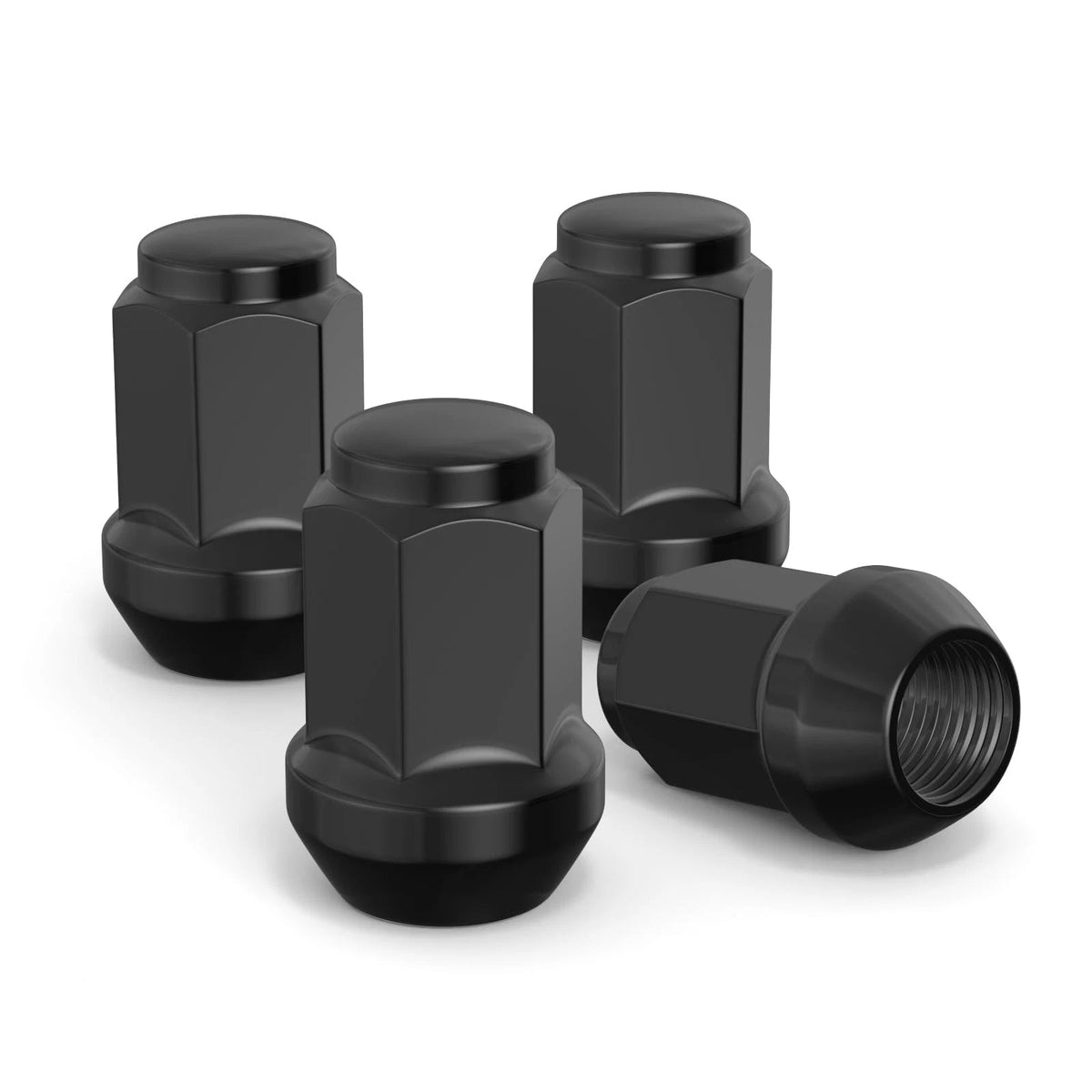 4X Lug Nuts for Jeep Wrangler, Liberty, Grand Cherokee Black