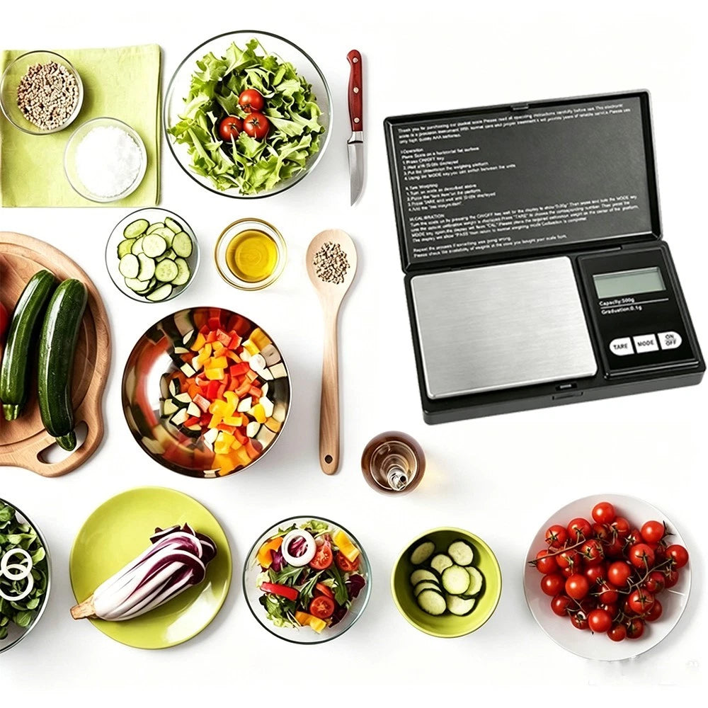 Digital Pocket Scale 500g x 0.01g for Precision Jewellery Kitchen