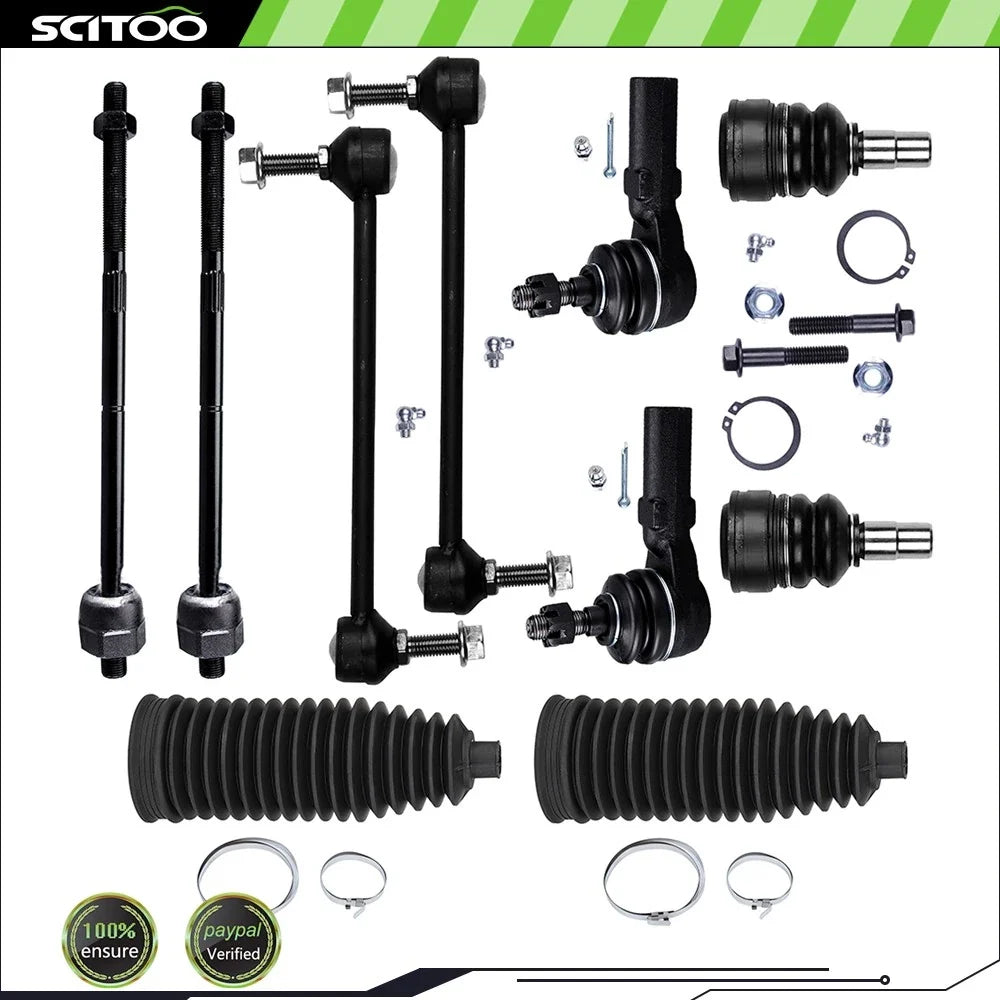 Front Outer Inner Lower Tie Rod End Sway Bar Linkage Ball Joint for Ford Mustang