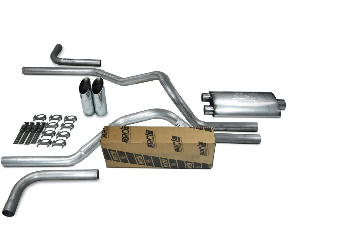 2.5" Dual Exhaust Kit for Ford F150 (2015–2020) Borla Pro XS Slash Tip