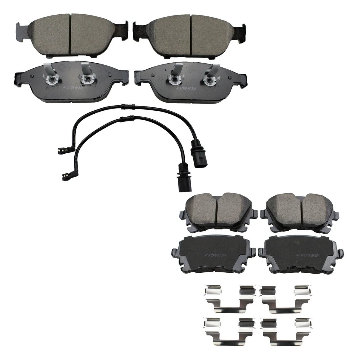 Akebono EURO Front & Rear Ceramic Disc Brake Pad Kit for A8 Quattro (2010)