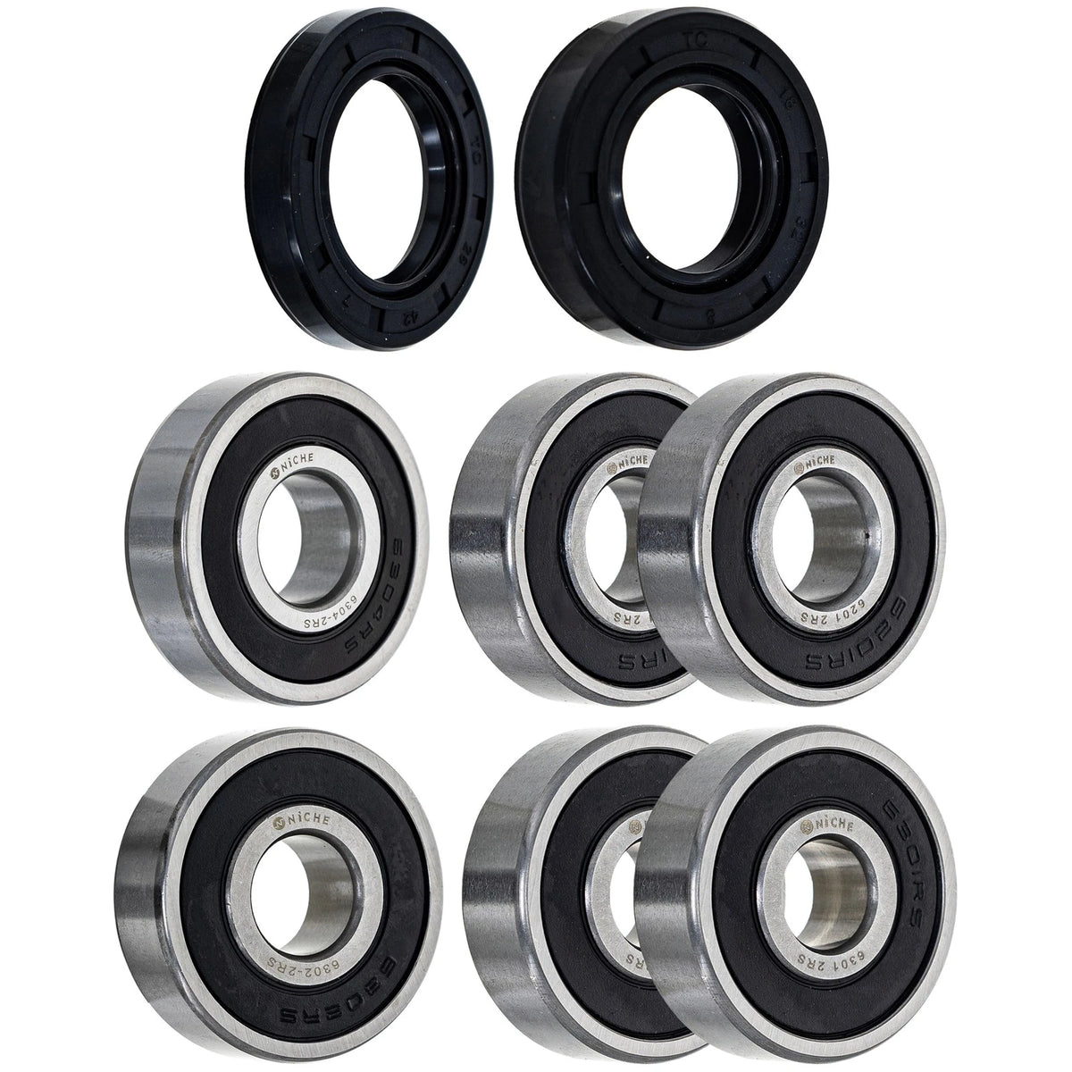 Wheel Bearing Seal Kit for Suzuki DS250 TS250 (MK1008684, 6302-2RS, 6301-2RS, 6304-2RS)