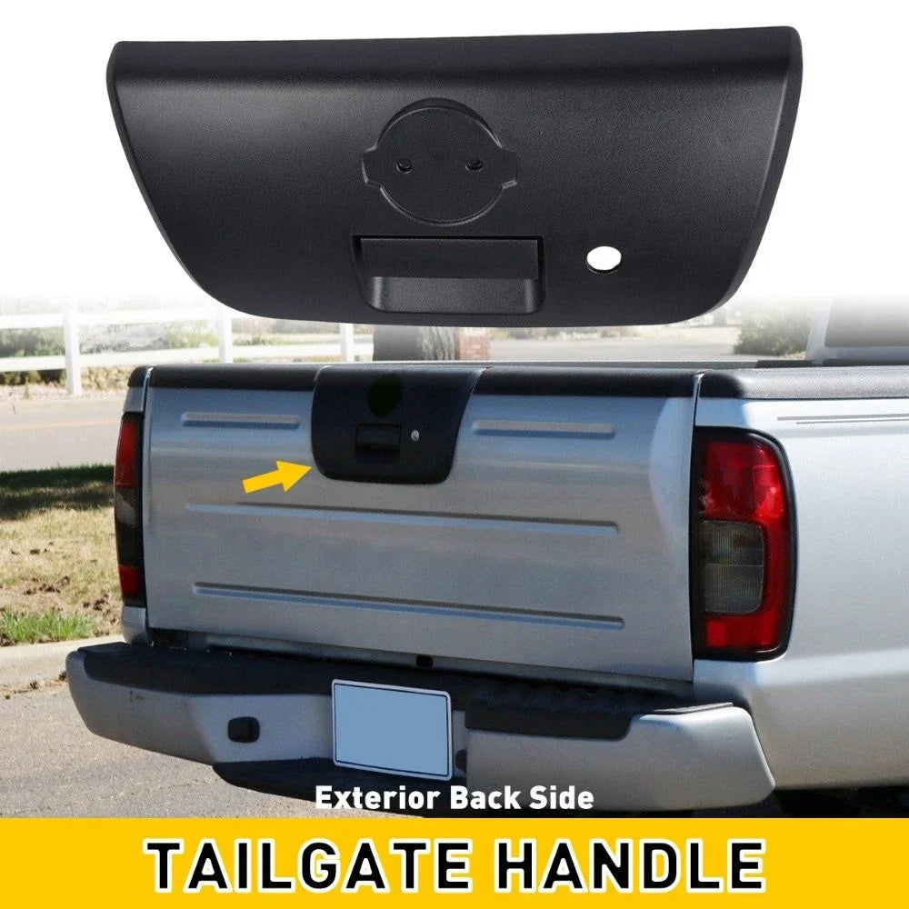Tailgate Rear Door Handle for Nissan Frontier (2001–2004) - Textured, Latch & Keyhole