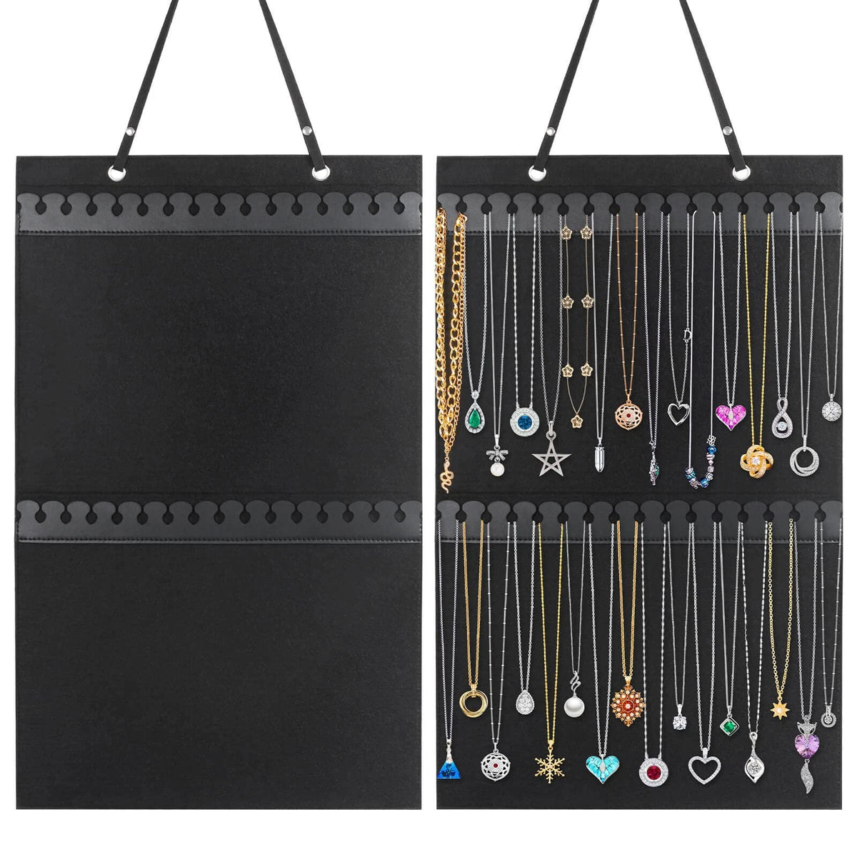Large Jewelry Organizer for Necklaces (Black)