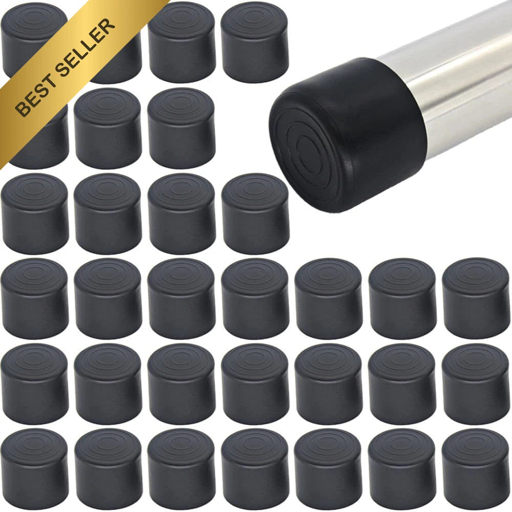 32Pcs Round Rubber Chair Leg Tips Caps 7/8 Inch Floor Protector for Chairs