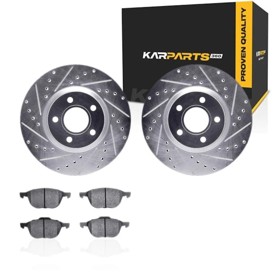 Rotor Set for Volvo C30 (2007–2013) ALX-PAU-DF-7612-54018-CLA4, Drilled & Slotted