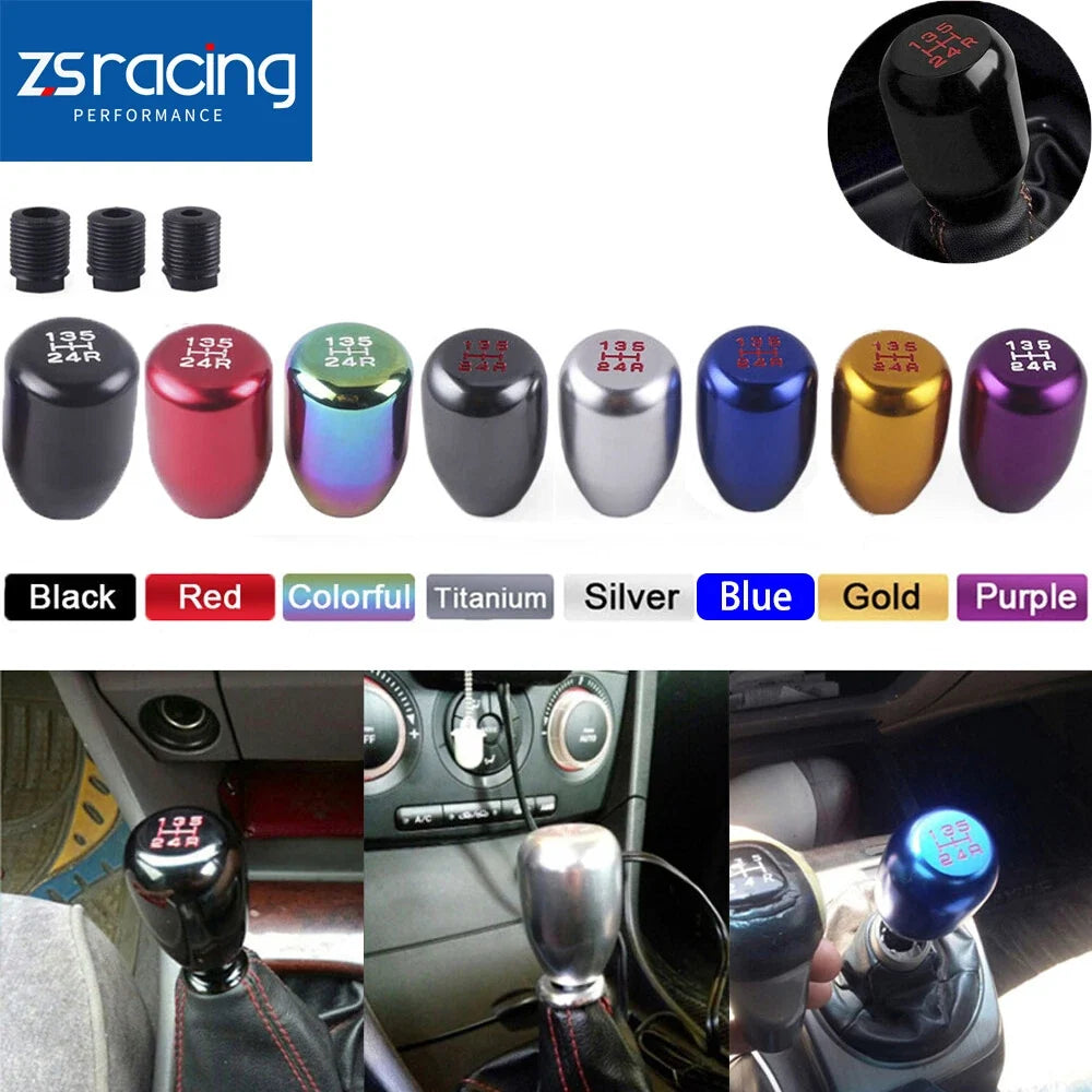 5 Speed Short Gear Shift Knob for JDM Manual Cars (Aluminum)
