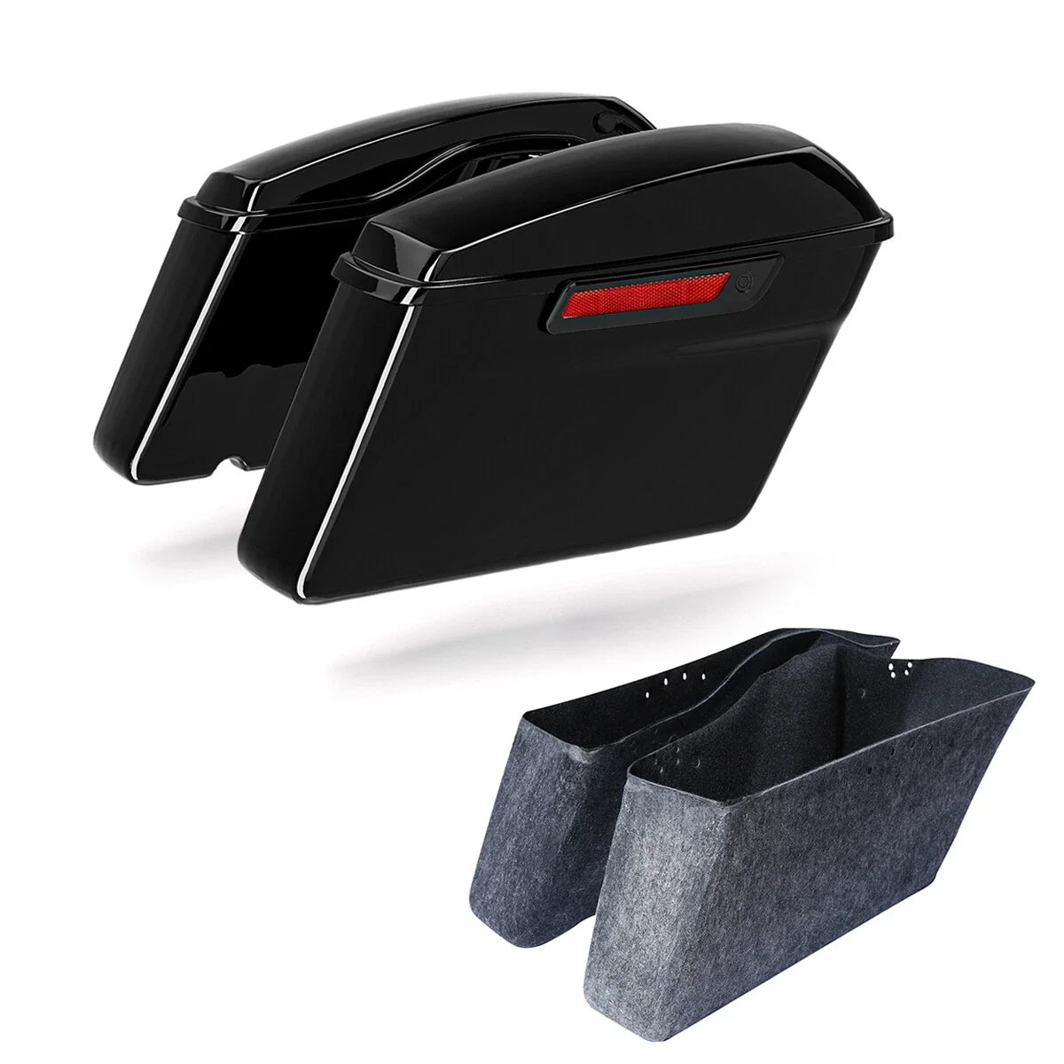 Saddlebag Set for Harley Touring FLHT FLHR FLHX (2014–2024) Painted Black
