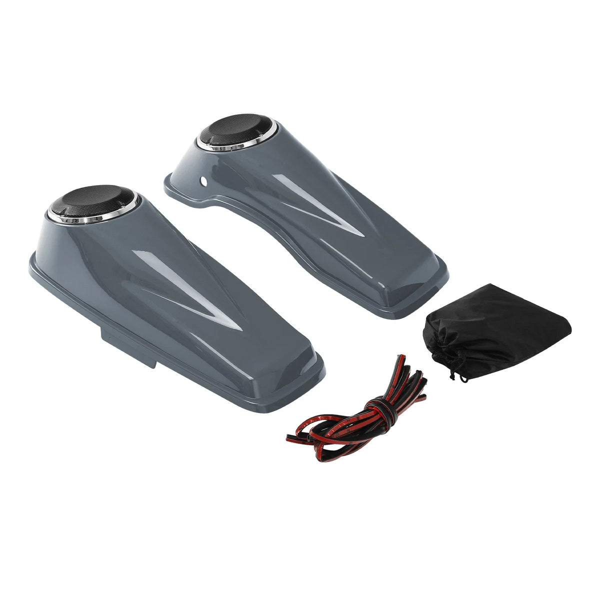 6.5" Speaker Hard Saddlebags Lids for Harley Street Glide (2014–2024) Gunship Gray