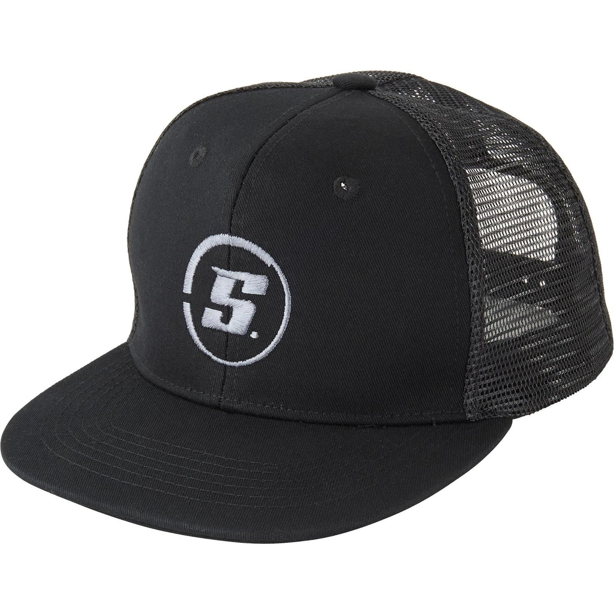 Speedway Motors Wheel Logo Black Flat Bill Hat 91086402